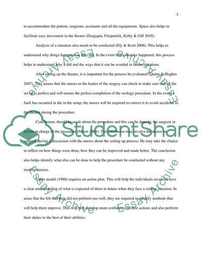 Setting up for urology procedure