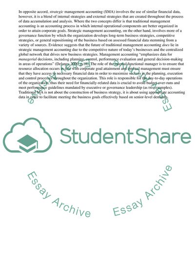 The Future of Management Accounting