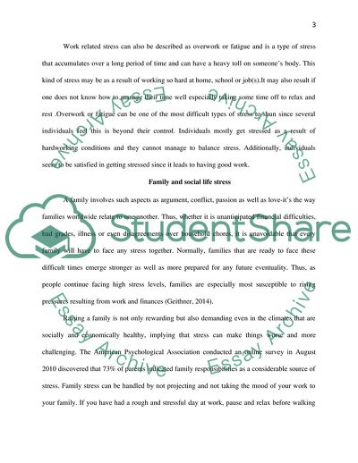 Conditions of Stress in Everyday Life