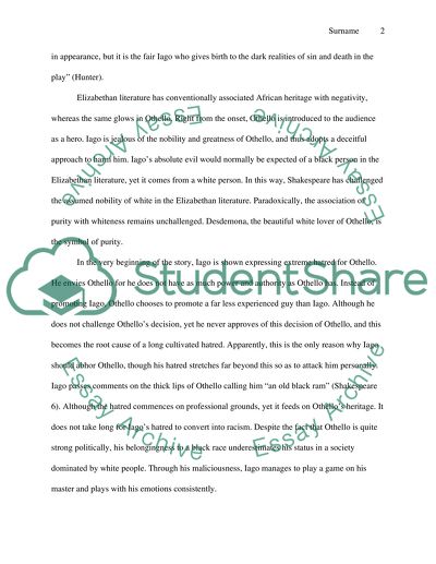 The theatrical purpose of Othellos blackness