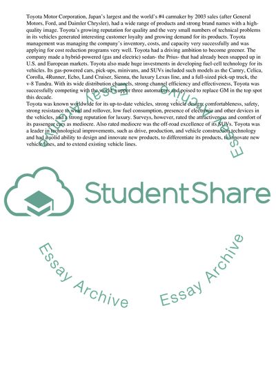 Changes in Toyotas Reporting Practices