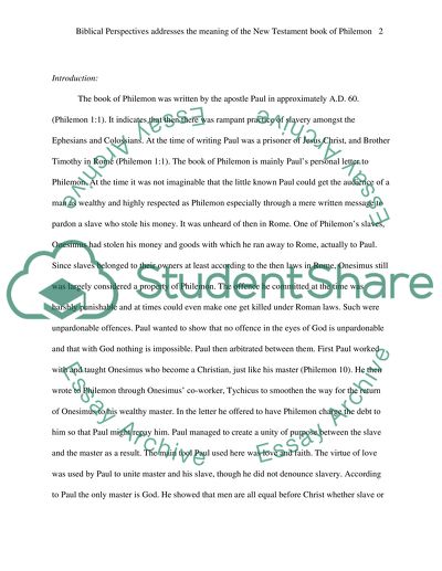 New Testament Book of Philemon