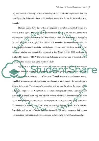 Publishing with contnet management systems