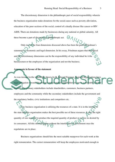 Social Responsibility of a Business