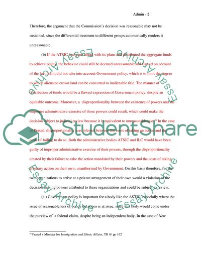 The Policy Decision of the Torres Strait Islander Commission