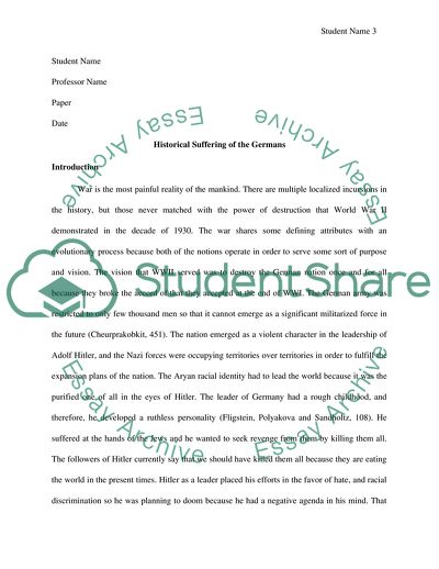 Historical Suffering of the Germans