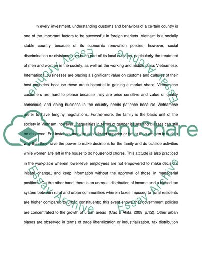 International Marketing of Marks & Spencer (M&S) in Vietnam