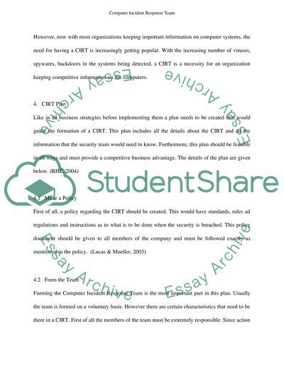 Computer Incident Response Teams