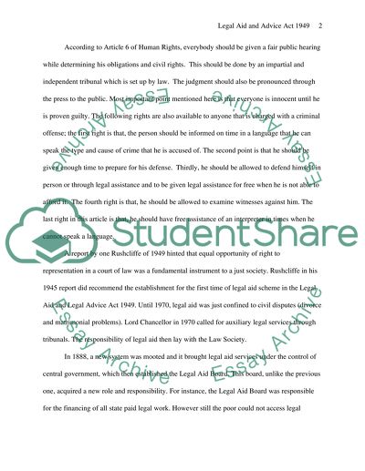 Legal Aid and Advice Act 1949