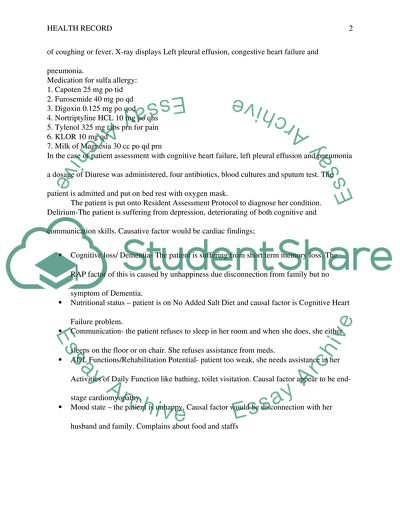 Reading a Health Record