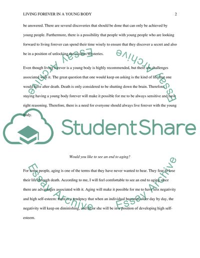 Living Forever in a Young Body