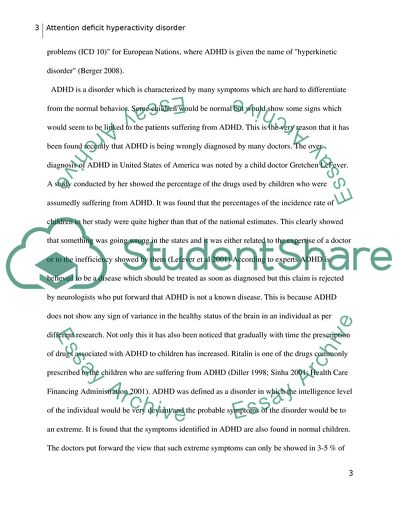 Parents and Childrens Perspectives Towards Hyperactivity