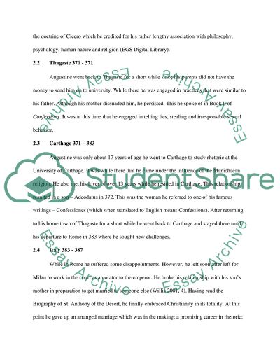 The Impact of St. Augustines Life