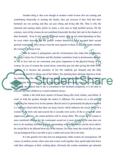 Men,women,sex and Darwin