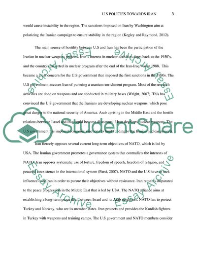 US Policy Towards Iran