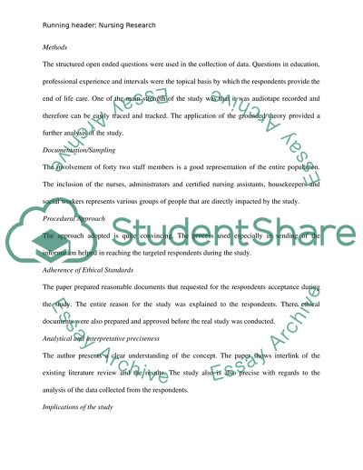 Recognizing the Patients Death