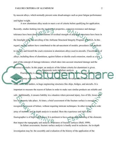 Failure Criteria of Aluminium