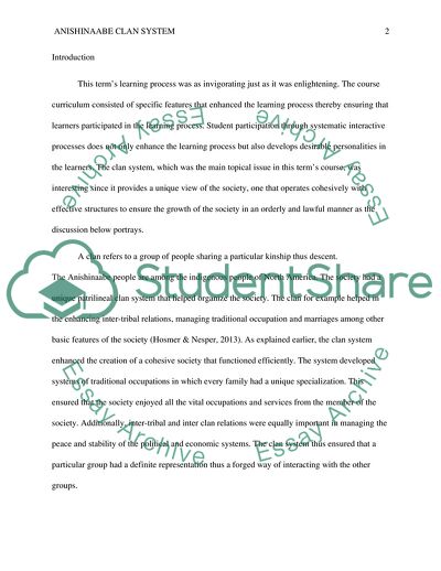 Anishinaabe Clan System Analysis and Overview