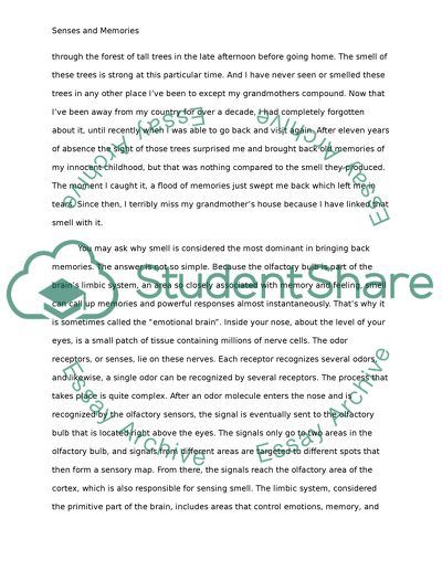 (one of the senses and memory)