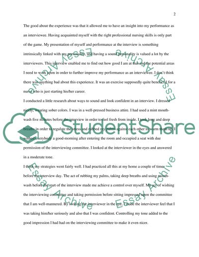 The In-Class Practice Nursing Interview