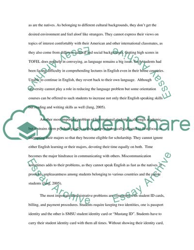 International Student at MSU and the Problem They Face