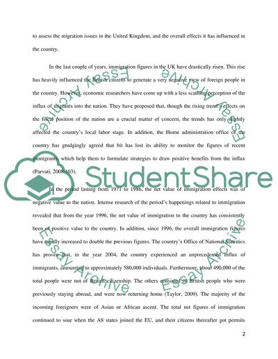 Migration Effects in the United Kingdom