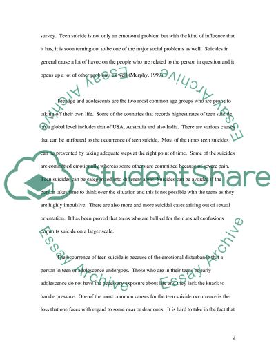 Teen Suicide, Signs and Symptoms of Depression