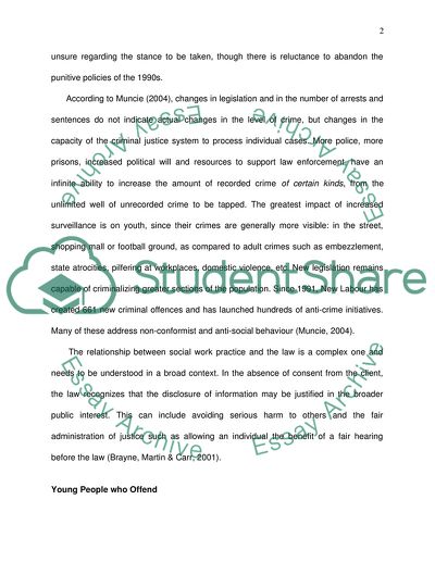 Effectiveness of Current Legislation on Young Offenders
