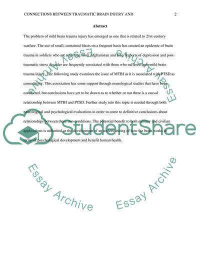 Traumatic Brain Injury and Post Traumatic Stress Disorder in Soldiers from Afghanistan and Iraq