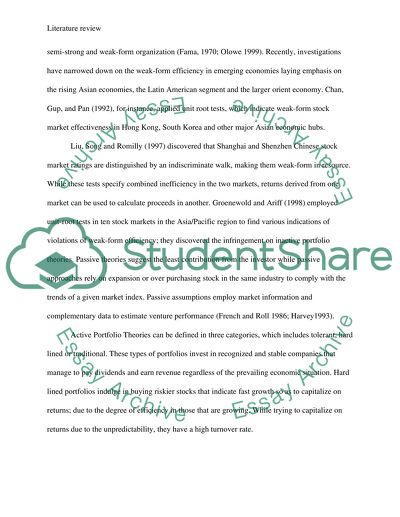 Analysis of Passive Strategy of Spending in the Market Portfolio