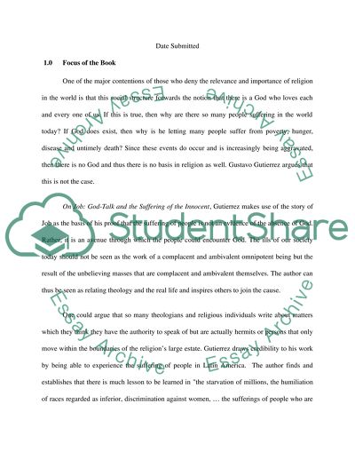 God Talk and the Suffering of the Innocent by Gustavo Gutierrez