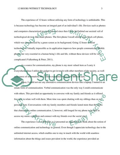 12 Hours Without Technology