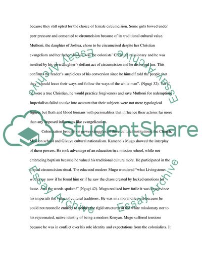 Nguguis The River Between - Position Paper