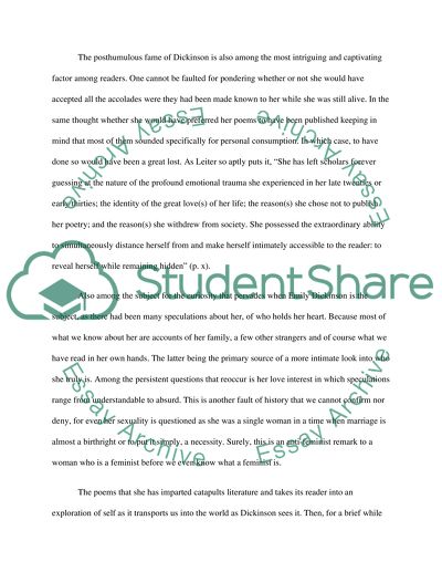 Motifs and Symbols in Poems of Emily Dickinson