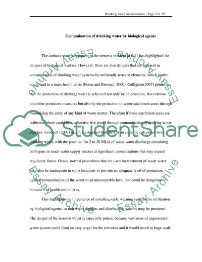 Terrorism and Security Issues Facing the Water Infrastructure Sector