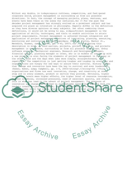 How a Project Manager May Resolve Challenges Involved in the Initial Stages of the Project