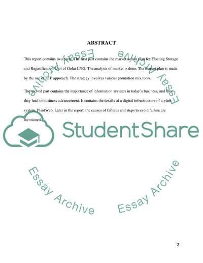 Marketing Strategy For The Golar LNG Company