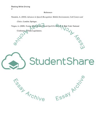 Texting while driving