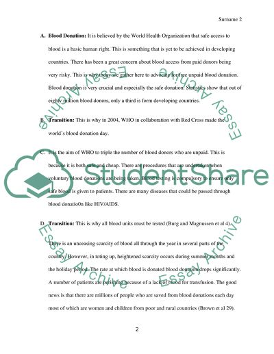 The Selfless Voluntary Unpaid Blood Donors