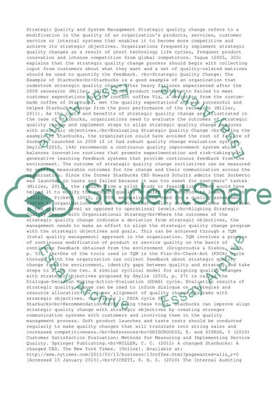 Strategic Quality And System Management