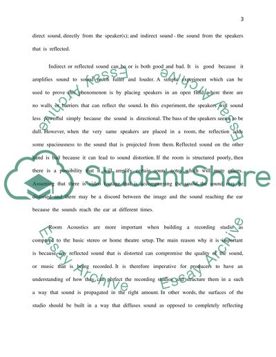 Room Acoustics and Reverberation Time