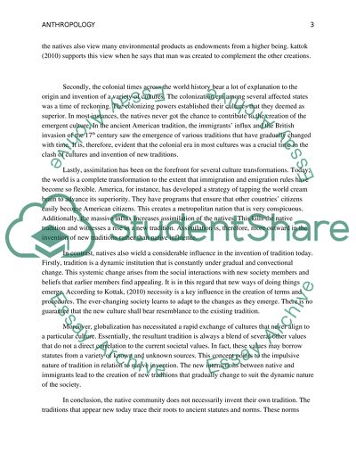 Do native peoples today invent their tradition