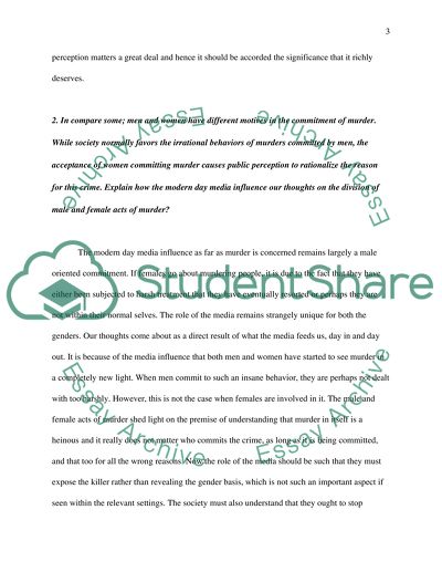 Issues on Violent Crimes