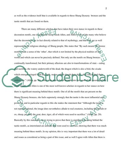 The Meaning of the Taotie Motif on Shang Dynasty Bronzes