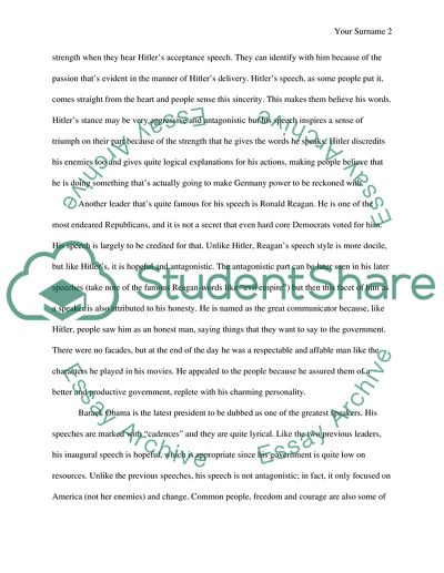 Speech Styles and Modern Leaders