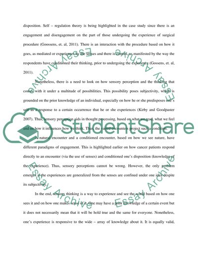 Assignment 1: Sensory Perceptions