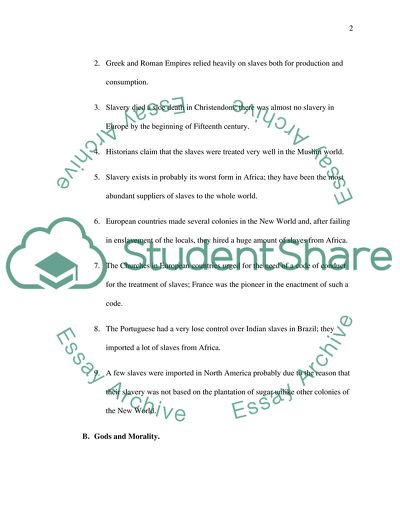 Gods Justice: The Sin of Slavery