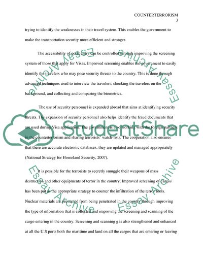 Counterterrorism Efforts