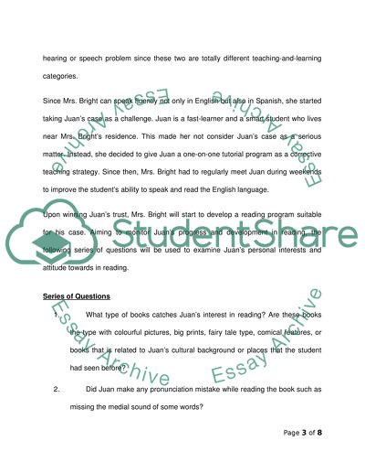 (pretend) Case Study reading Problem
