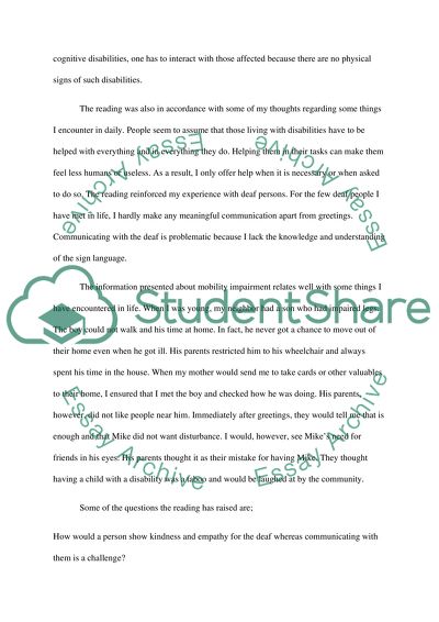 Living with Disabilities